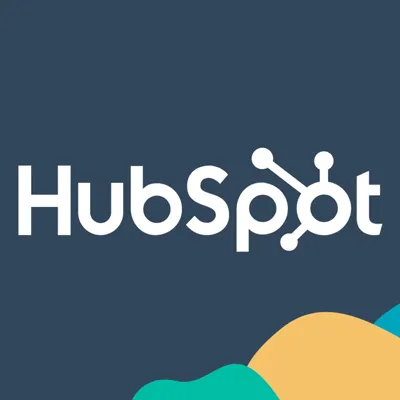 HubSpot Logo with Stylized 'S' Connecting Dots on Dark Background