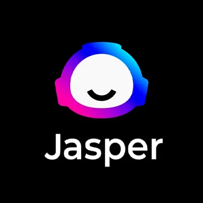 Jasper AI Brand Logo with Smiling AI Icon