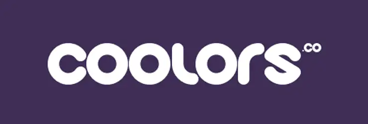 Coolors.co Logo for Color Palette Generator on Purple Background