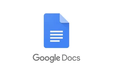 Google Docs Icon with Logo Text on White Background