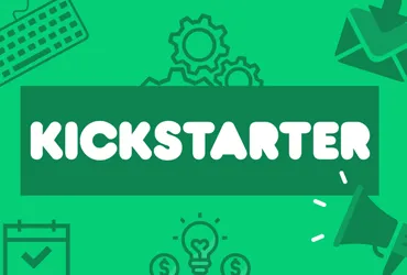 Kickstarter Logo with Creative Background Elements