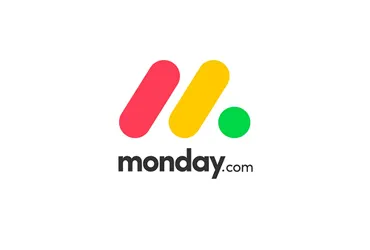 Monday.com Logo with Colorful Bars