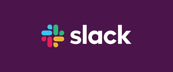 Slack Logo with Colorful Hashtag Icon on Dark Purple Background