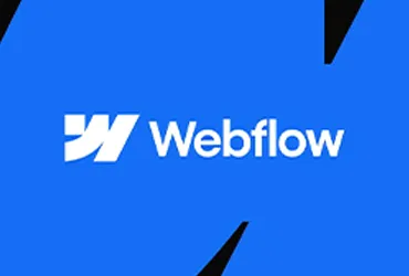 Webflow Logo on Blue Background