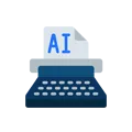 AI Technology Typewriter Icon