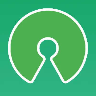 Open Source Symbol on Green Background