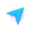 3D Navigation Arrow Icon on Transparent Background