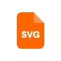 SVG File Format Icon on Transparent Background