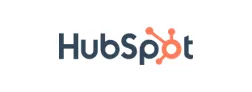 HubSpot Logo with Orange and Gray Sprocket Icon