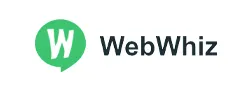 WebWhiz Brand Logo with Green Speech Bubble and 'W' Icon