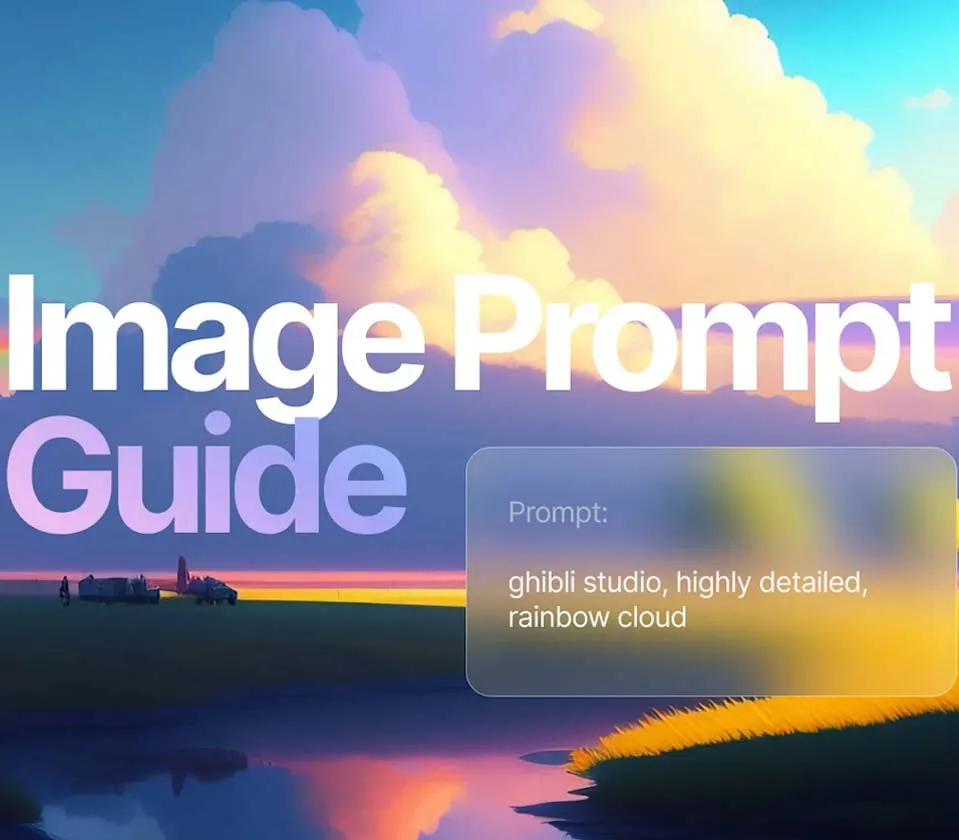 CArtistic image generation tutorial with a colorful cloud scene