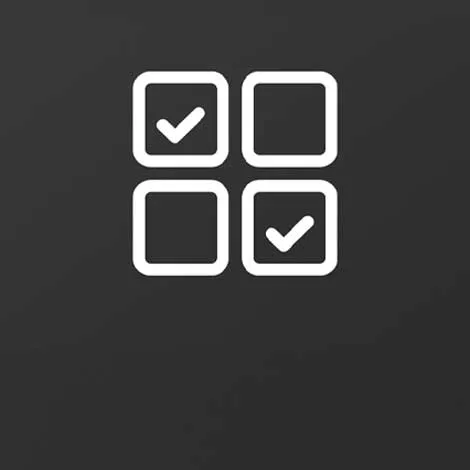 Checklist Icon with Two Checked Boxes on Dark Background