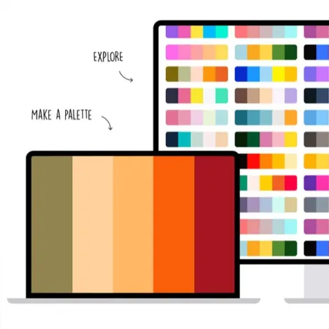 Coolors.co Color Palette Creation Tool Displayed on Laptops