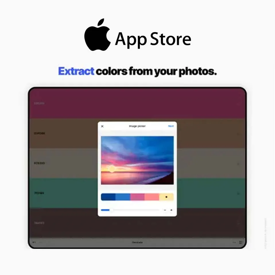 Coolors App on Apple App Store: Extract Color Palettes from Photos