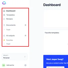 Jasper AI Dashboard