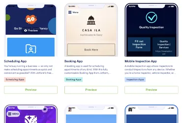 Showcase of Jotform Mobile App Templates for Scheduling, Booking, and Inspections